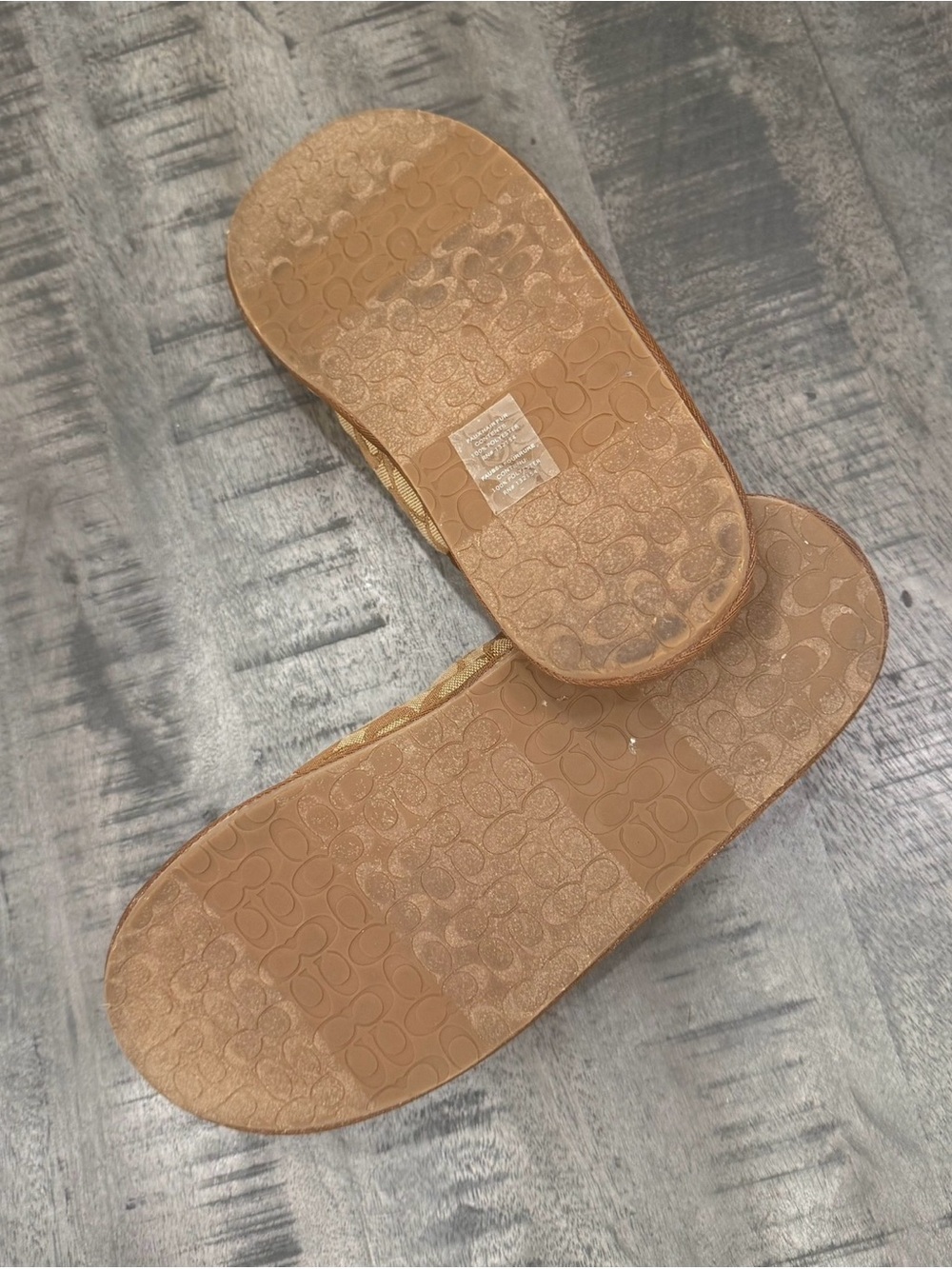 Coach Tan Shearling-Lined Slip-On Slipper - Picture 2 of 7